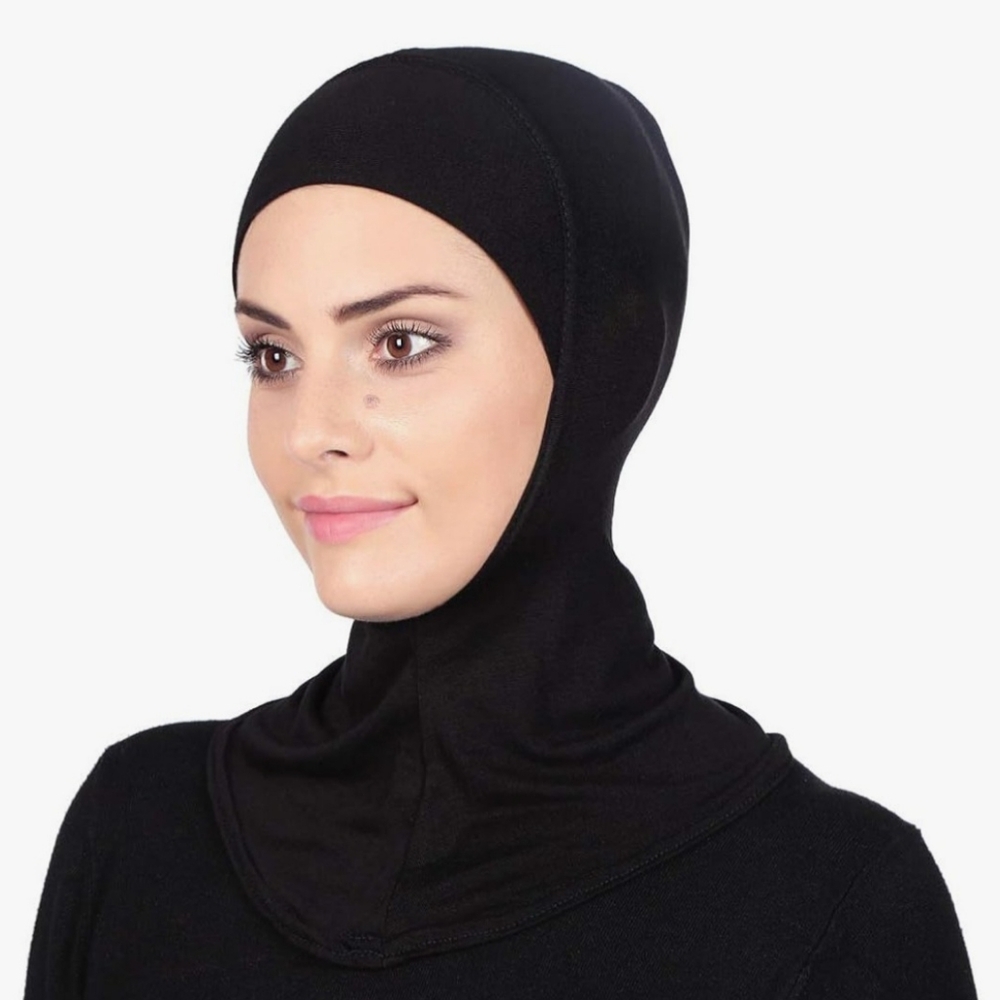 Muslim hijab women's L black half body cover abaya prayer tunic top modest new